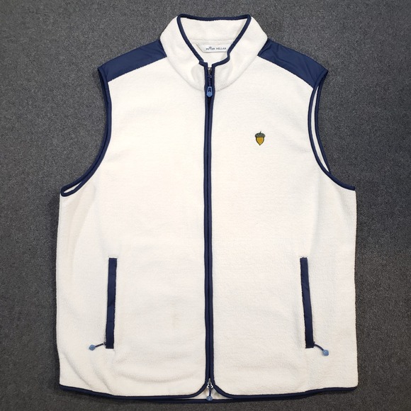 Peter Millar Other - Peter Millar Seaside Fleece Vest Mens Large White Spanish Oaks Acorn
